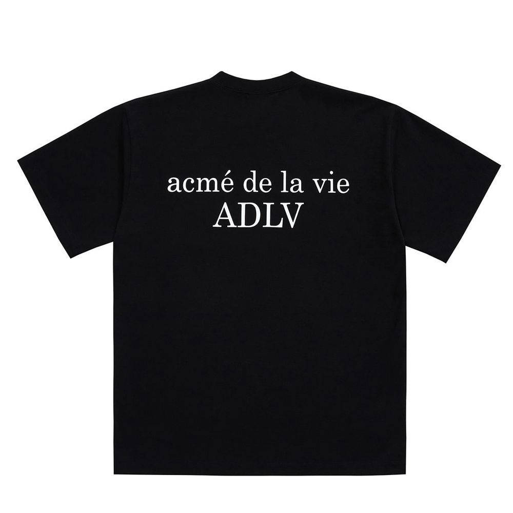  Áo thun - Acmé de la vie - ADLV BABY FACE SHORT SLEEVE T-SHIRT BLACK LIPSTICK 