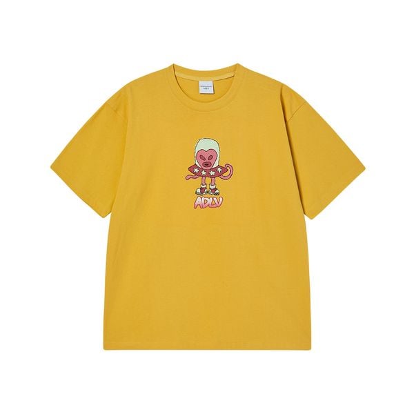 Áo thun ADLV - Acmé de la vie Heart Alien Short Sleeve T-shirt Mustard