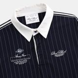  Áo Sweater [Unisex] Badblood - Classic Logo Stripe Rugby Shirt Burgundy - w-sht24-019 