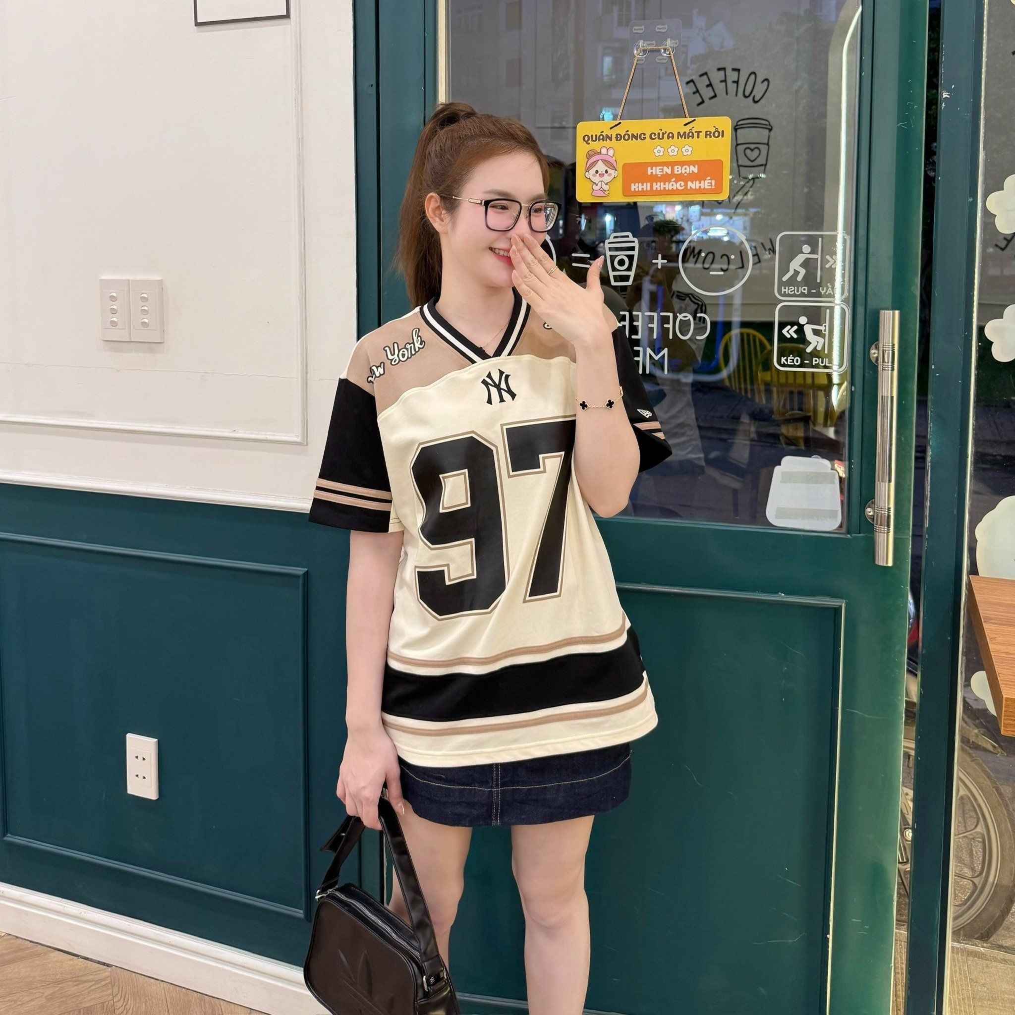  Áo Thun New Era - [Unisex] NY Jersey 97 T-Shirt Cream 