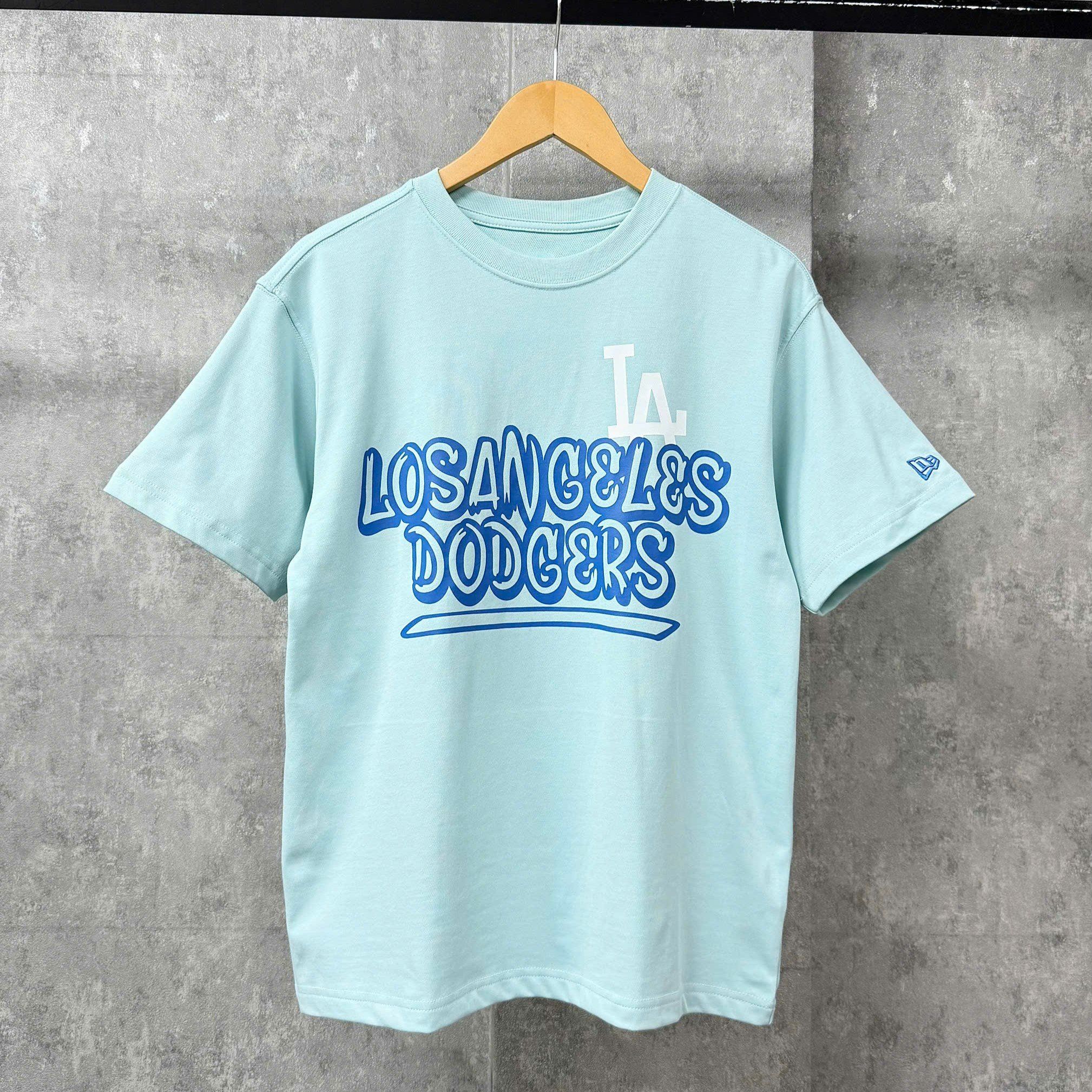  Áo Thun New Era - [Unisex] LA Dodgers Big Front Logo T-Shirt Sky Blue 