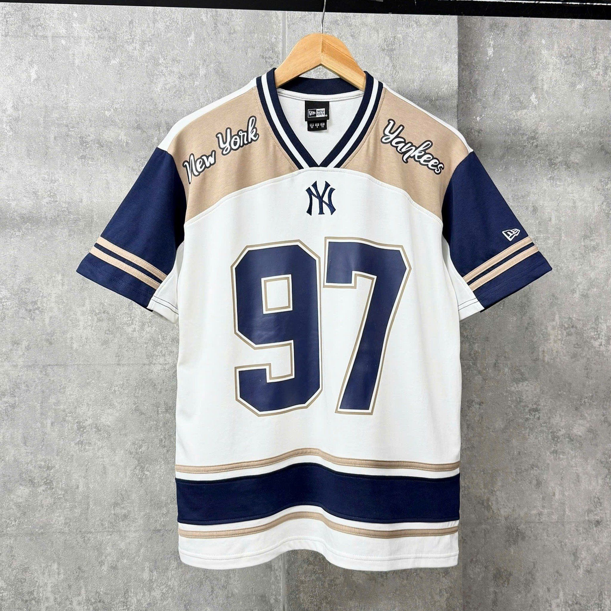  Áo Thun New Era - [Unisex] NY Jersey 97 T-Shirt White/Navy 