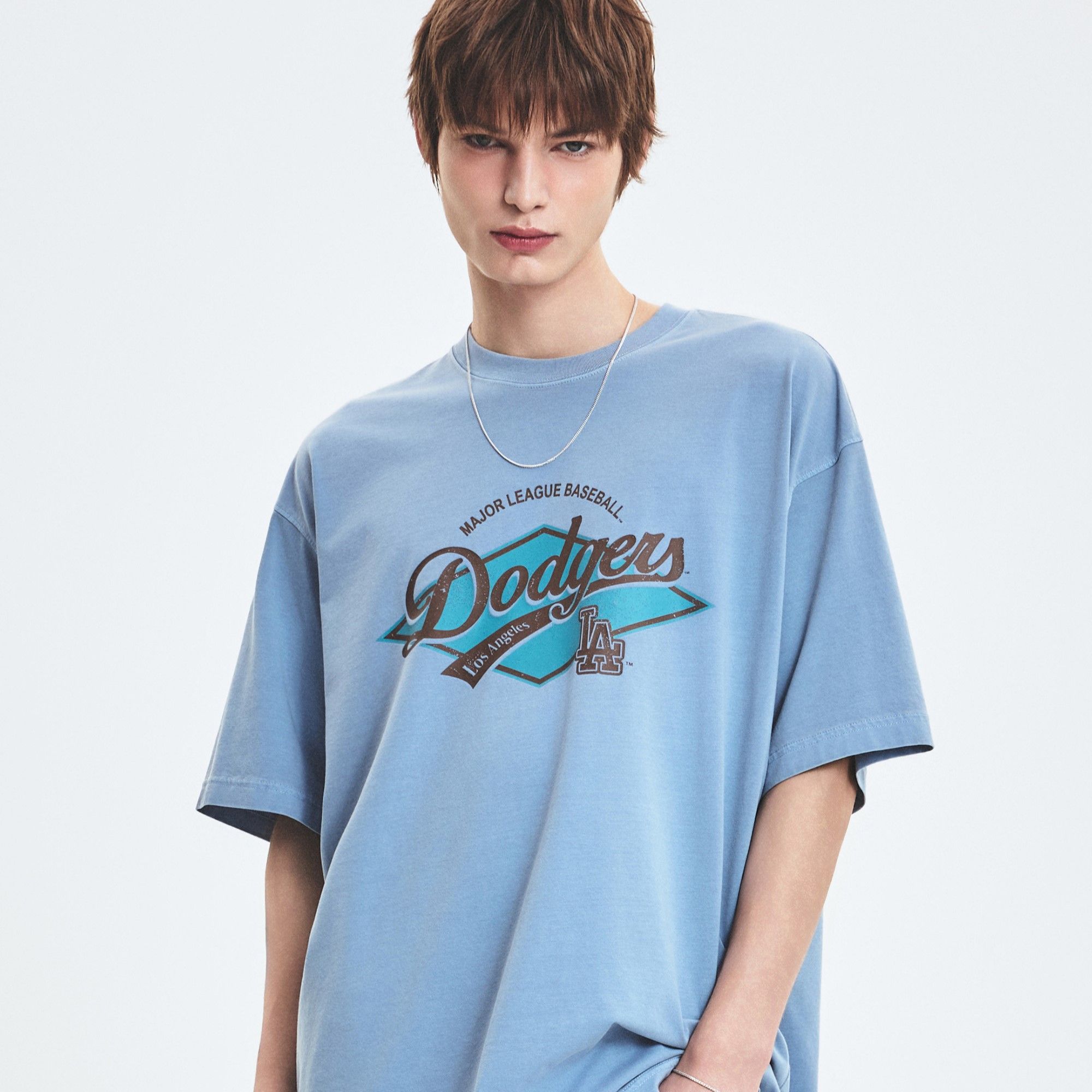 ★MLB★ VARSITY VINTAGE WASHING GRAPHICS OVER FIT Áo thun MLB Vintage Washing Graphic Overfit NY Yankees