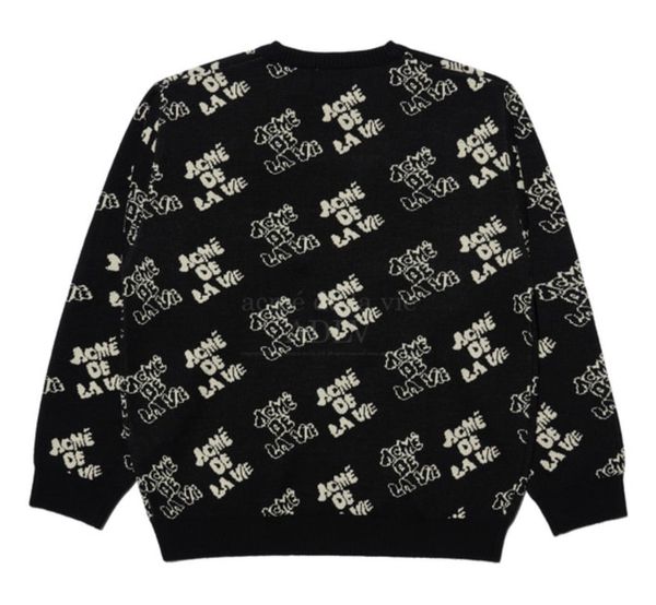  Áo Sweater Acmé de la vie - ADLV FRONT FULL LOGO KNIT BLACK 