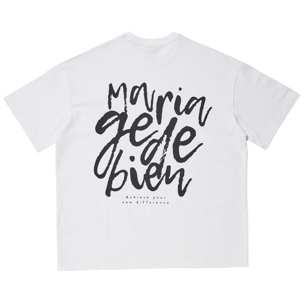 Áo thun Mariagedebien (MGDB) - White/Black T-shirt