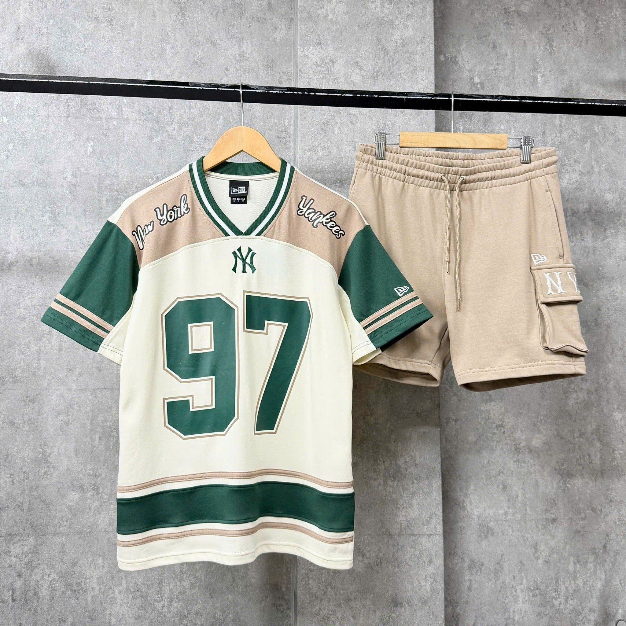  Áo Thun New Era - [Unisex] NY Jersey 97 T-Shirt White/Green 