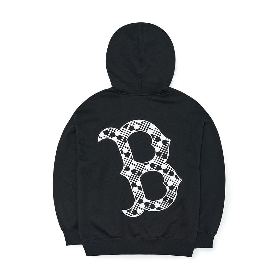 Áo Hoodie MLB Korea - Cube MONOGRAM BOSTON REDSOX