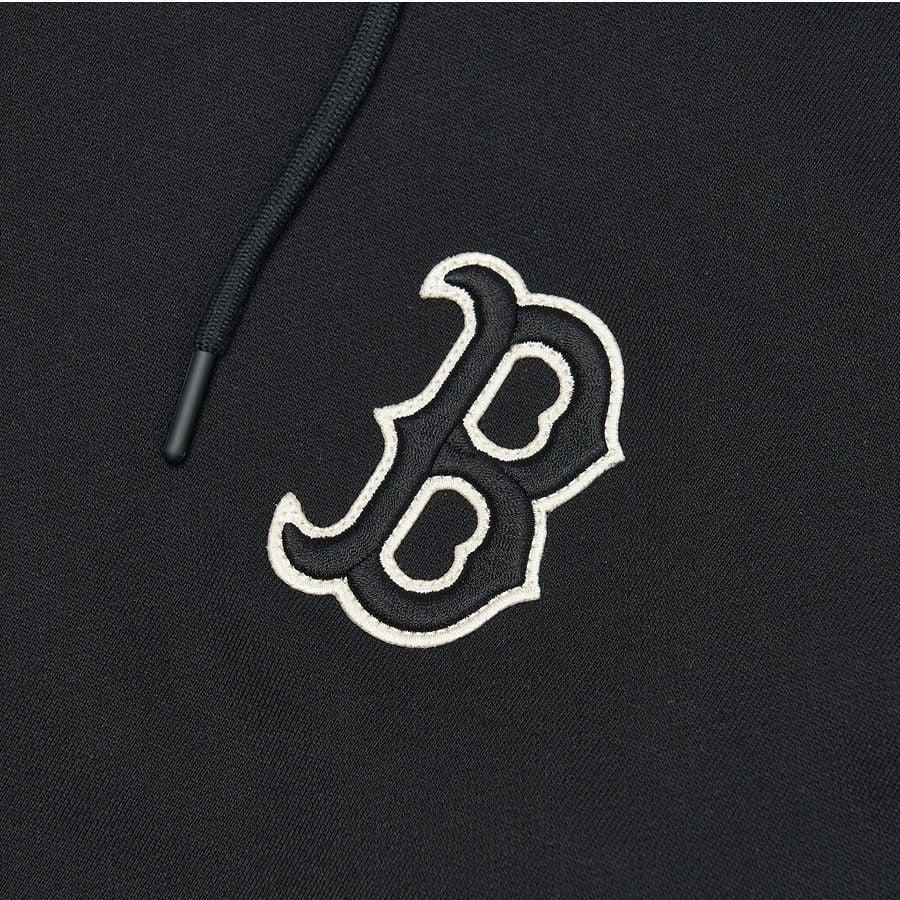  Áo Hoodie MLB Korea - Cube MONOGRAM Big Logo Overfit Hoodie BOSTON REDSOX - 3AHDO0126-43BKS 