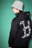  Áo Hoodie MLB Korea - Cube MONOGRAM Big Logo Overfit Hoodie BOSTON REDSOX - 3AHDO0126-43BKS 