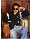  Áo Khoác Varsity WHOAU [Unisex]- Varsity Black Jacket (padded lining) - WHJJC4V24U 