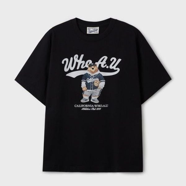  Áo Thun WHOAU[Unisex] - Steve Photo T-Shirt Black - WHRPF2351U 