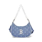  Túi MLB Korea - Diamond Mono Denim Jacquard Hobo Bag NY Yankees LS.Blue - 3ABQS023N-43SBL 