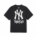  Áo thun MLB Korea -  Basic Big Logo Func T-Shirt New York Yankees Black - 3ATSB1843-50BKS 