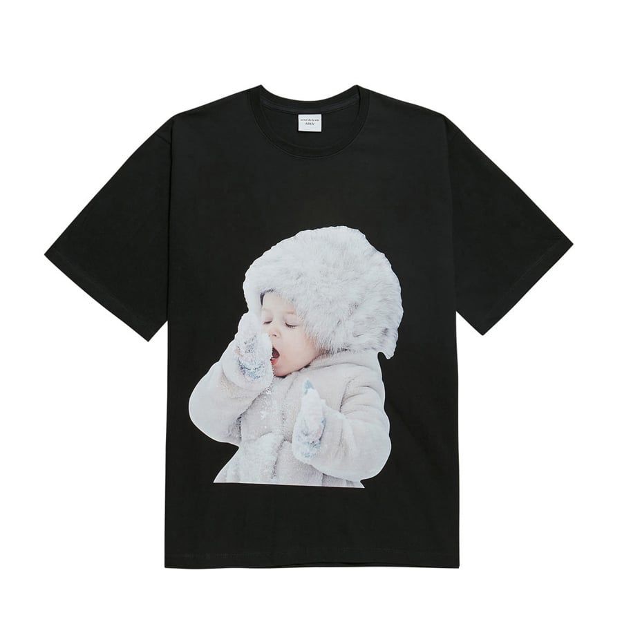  Áo thun - Acmé de la vie - ADLV BABY FACE SHORT SLEEVE T-SHIRT BLACK SNOW 