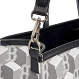  Túi Tote MLB Korea - Cube Monogram Medium Tote Bag Boston Red Sox Grey - 3AORM042N-43GRS 
