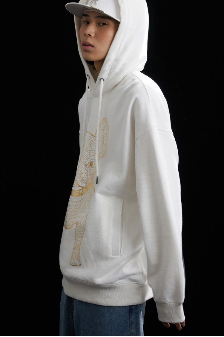  Áo Hoodie Life Work - Gold Big Radoc White Hood - LW225HD299 
