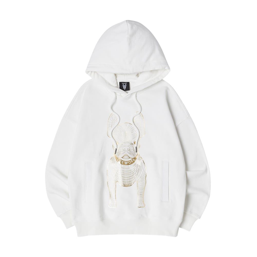 Áo Hoodie Life Work - Gold Big Radoc White Hood - LW225HD299 