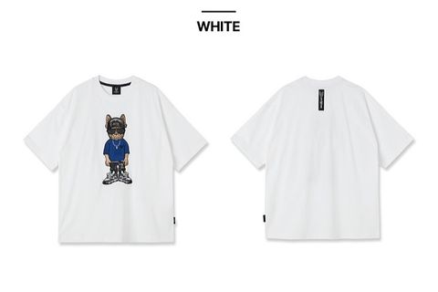 Áo thun Life Work - Snapback Hip Dog Applique Tee White - LW242TS106