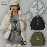  Áo Sweater Life Work - [Unisex] Beanie Hipdog Overfit Fleece - LW244MT117 