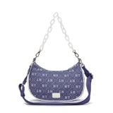  Túi MLB Korea - Diamond Mono Denim Jacquard Hobo Bag NY Yankees D.Navy - 3ABQS023N-50NYD 