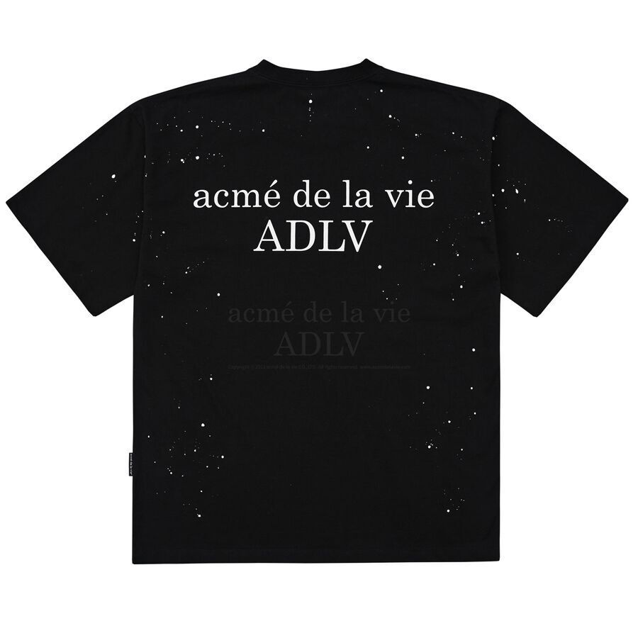  Áo thun - Acmé de la vie - ADLV BABY FACE SHORT SLEEVE T-SHIRT BLACK SPACE TRAVEL 