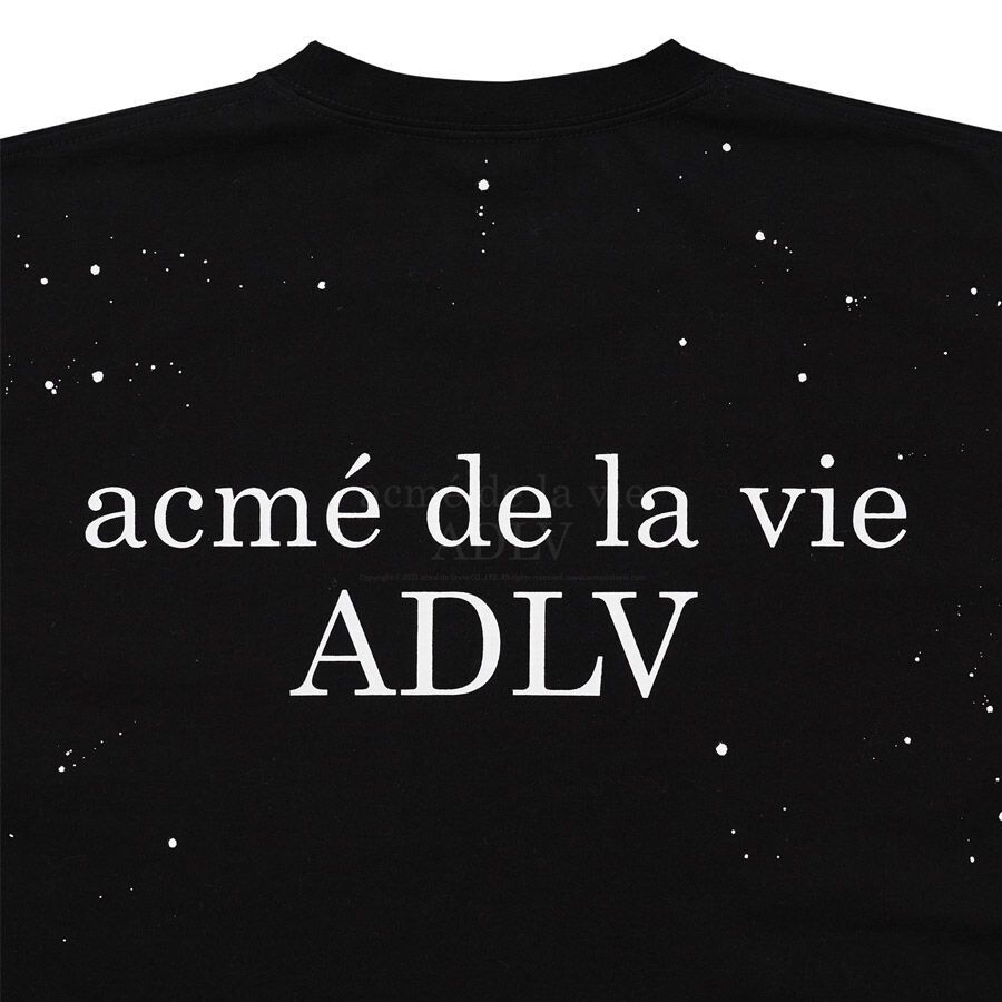  Áo thun - Acmé de la vie - ADLV BABY FACE SHORT SLEEVE T-SHIRT BLACK SPACE TRAVEL 