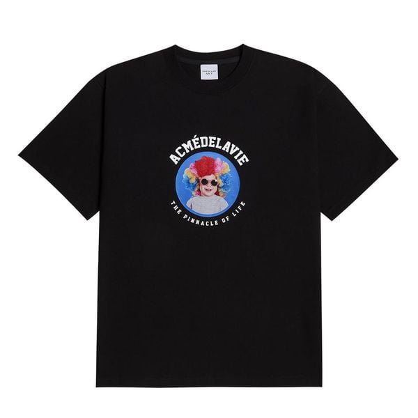  Áo thun - ADLV - Acmé de la vie - ADLV BABY FACE SHORT SLEEVE T-SHIRT BLACK MINI RAINBOW HAIR 