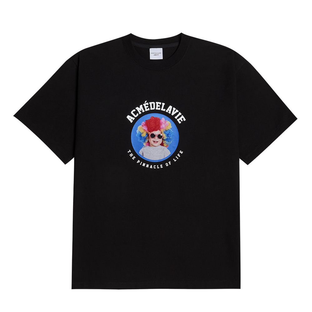  Áo thun - ADLV - Acmé de la vie - ADLV BABY FACE SHORT SLEEVE T-SHIRT BLACK MINI RAINBOW HAIR 