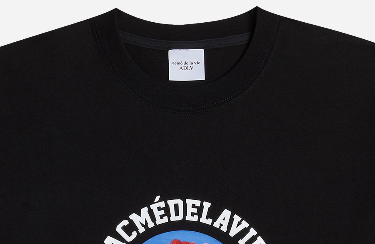  Áo thun - ADLV - Acmé de la vie - ADLV BABY FACE SHORT SLEEVE T-SHIRT BLACK MINI RAINBOW HAIR 