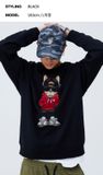  Áo Sweater Life Work - Big Hood Hip Dog Sweatshirt (Raised Lining) - Black 