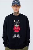  Áo Sweater Life Work - Big Hood Hip Dog Sweatshirt (Raised Lining) - Black 