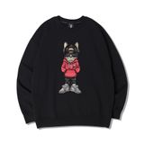  Áo Sweater Life Work - Big Hood Hip Dog Sweatshirt (Raised Lining) - Black 