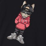  Áo Sweater Life Work - Big Hood Hip Dog Sweatshirt (Raised Lining) - Black 