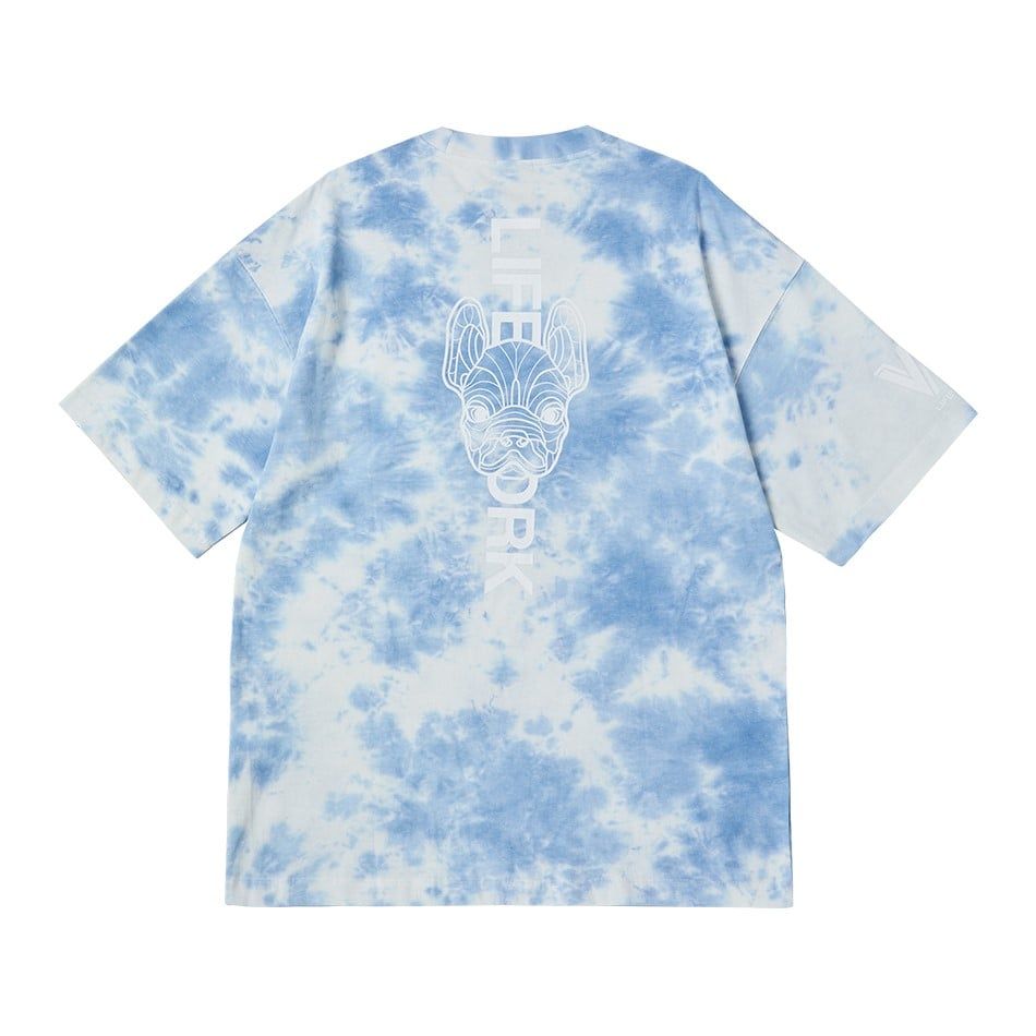  Áo thun Life Work - Tie-Dye Coin Wapen Short Sleeve T-shirt - Blue 