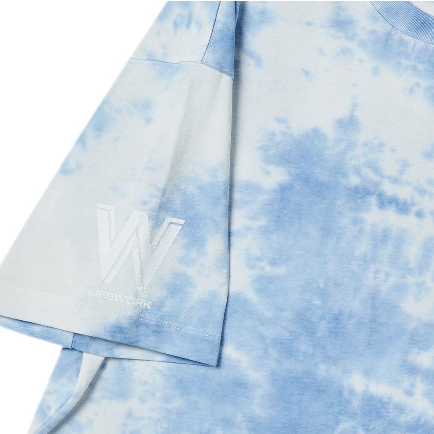  Áo thun Life Work - Tie-Dye Coin Wapen Short Sleeve T-shirt - Blue 