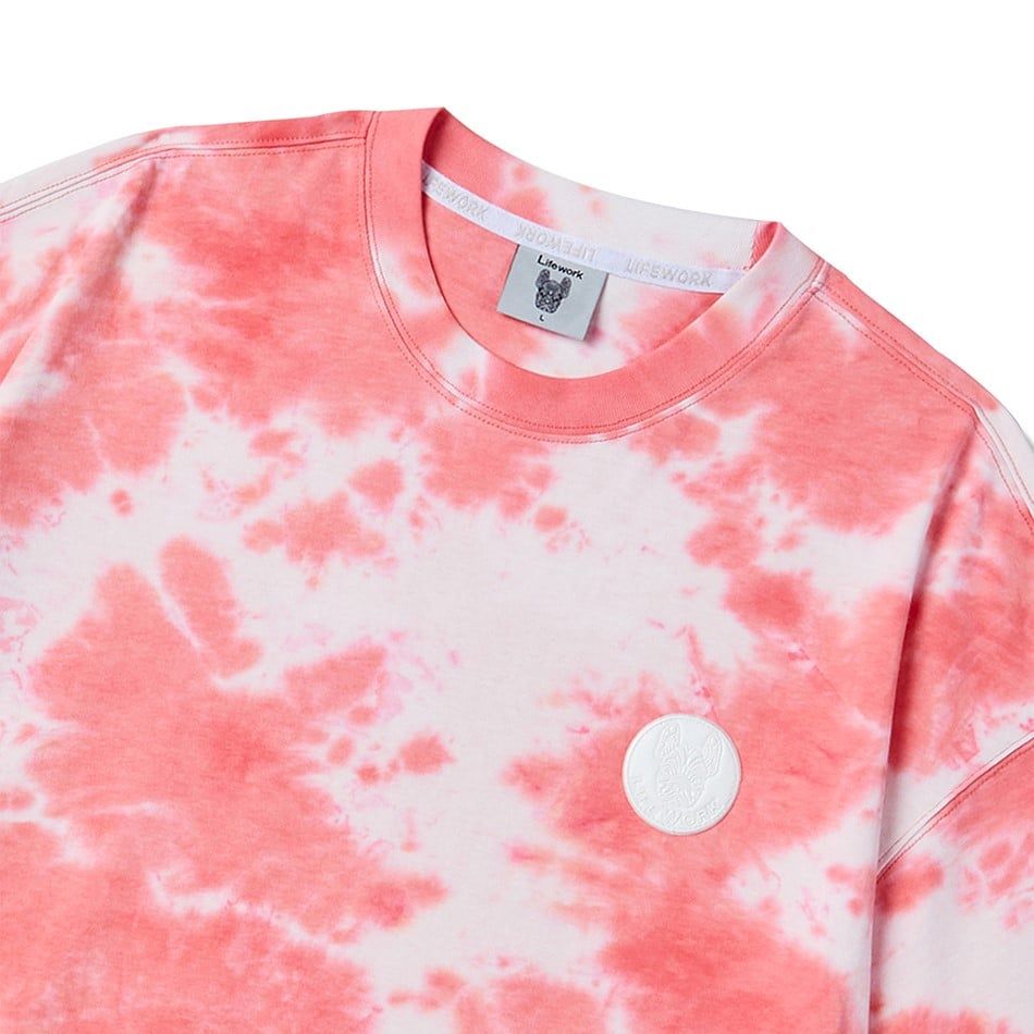  Áo thun Life Work - Tie-Dye Coin Wapen Short Sleeve T-shirt - Pink 