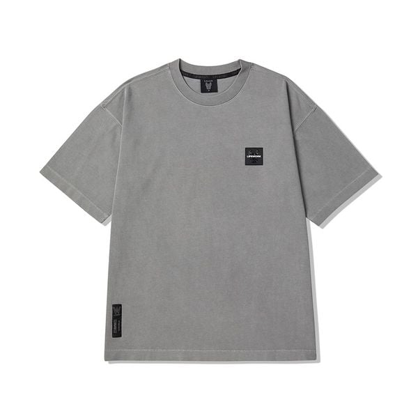  Set áo thun Life Work - Square Wappen Pigment Short Sleeve Tee + Half Pants Grey- LW222TS441/LW222KS441 