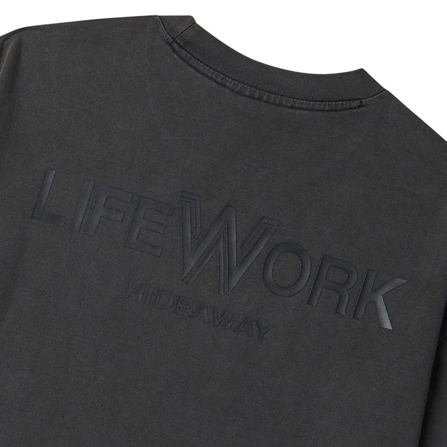  Set áo thun Life Work - Square Wappen Pigment Short Sleeve Tee + Half Pants Black- LW222TS441/LW222KS441 