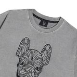  Áo thun Life Work - Pigment embroidered short-sleeved Grey T-shirt - LW222TS610 