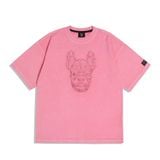  Áo thun Life Work - Pigment embroidered short-sleeved Pink T-shirt - LW222TS610 