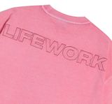 Áo thun Life Work - Pigment embroidered short-sleeved Pink T-shirt - LW222TS610 