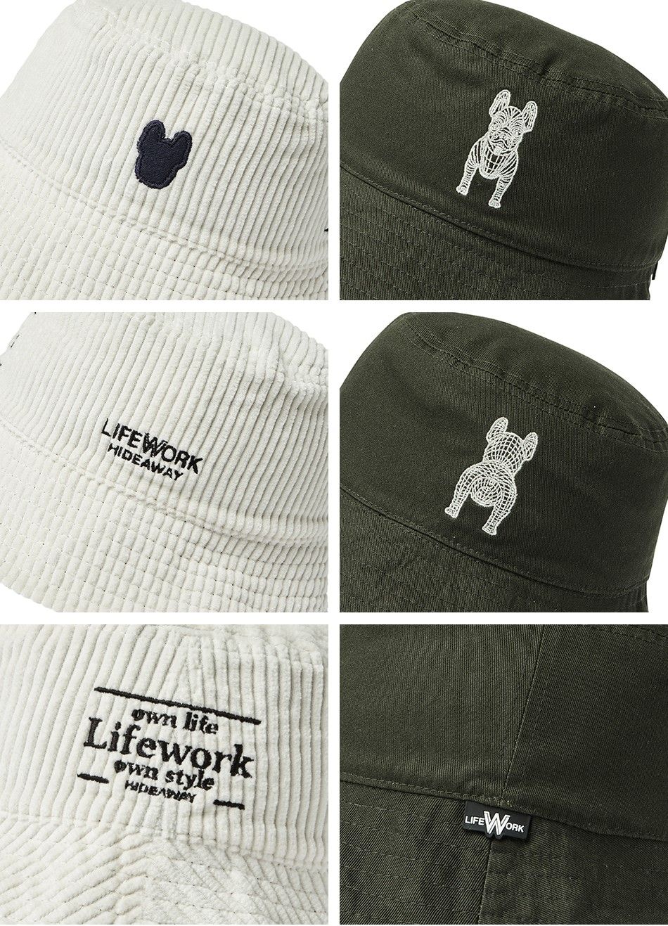  Nón LIfeWork -  Corduroy Waffen Reversible Bucket Hat -  LW224CP420 