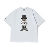  Áo Thun LifeWork Hip Dog Applique Short Sleeve White T-Shirt - LW232TS106 