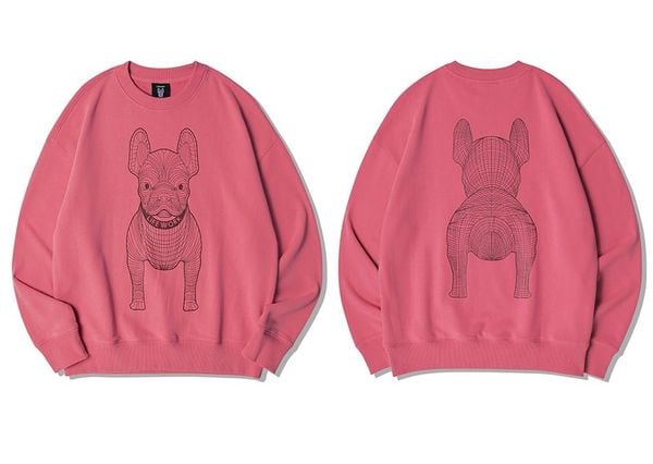  Áo Sweater Life Work - Radok Big Logo Short Sleeve SweatShirt - Coral 