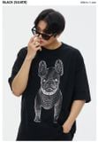  Áo thun Life Work - Silver Big Radog Short Sleeve Black T-shirt - LW225TS299 