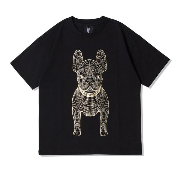  Áo thun Life Work - Gold Big Radog Short Sleeve Black T-shirt - LW225TS299 