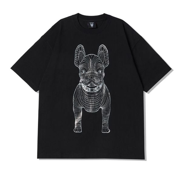  Áo thun Life Work - Silver Big Radog Short Sleeve Black T-shirt - LW225TS299 