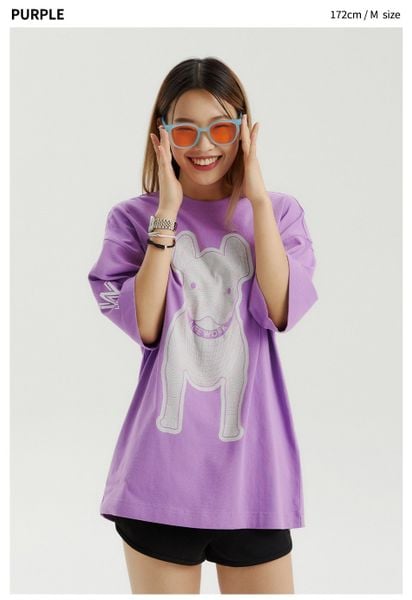  Áo thun Life Work - Silk Radok Short Sleeve Purple T-Shirt - LW235TS982 