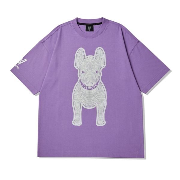  Áo thun Life Work - Silk Radok Short Sleeve Purple T-Shirt - LW235TS982 