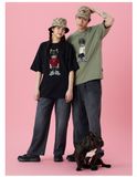  Áo thun Life Work - Snapback Hip Dog Applique Tee Black - LW242TS106 